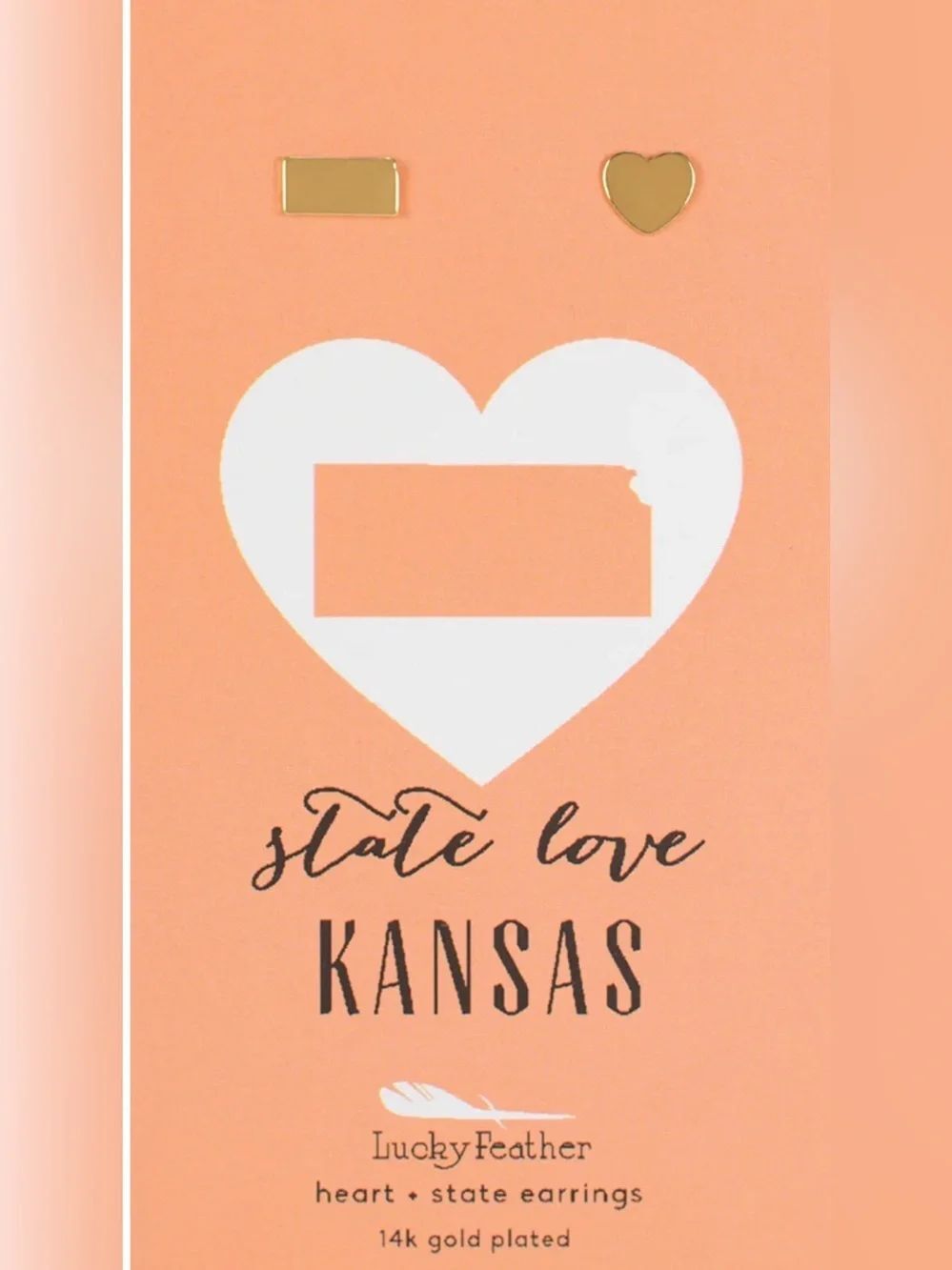 State Love Earrings - KANSAS